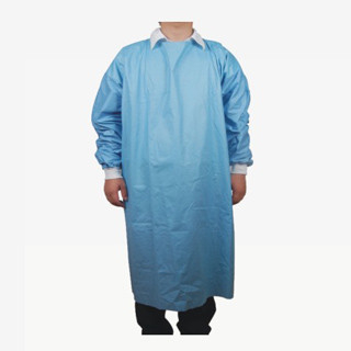 الصين SMS ثوب جراحي / عباءة غير منسوجة مع الأكمام الخزينة ، والعنق الخزف خلفية للمستشفى WL6016 المزود